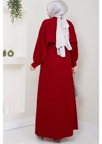 Dipmoda kadın likralı taş detaylı tesettür elbise NMS011 modelleri