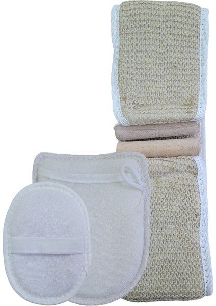 Doğal Kabak Lifi Tahtalı Örme + Eldiven + Oval, Banyo Kesesi, Organik, Cilt Bakımı fırsatları