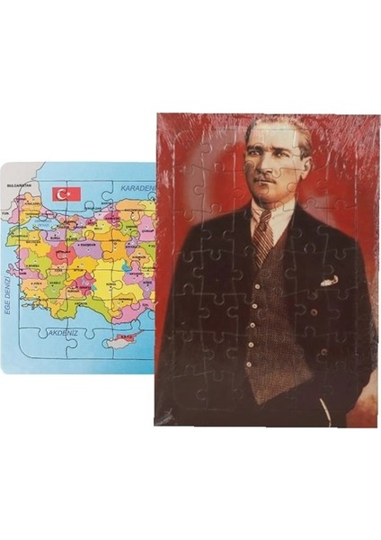 Eser Puzzle Türkiye Haritası - Atatürk 25X35 Yap Boz - 2 Adet