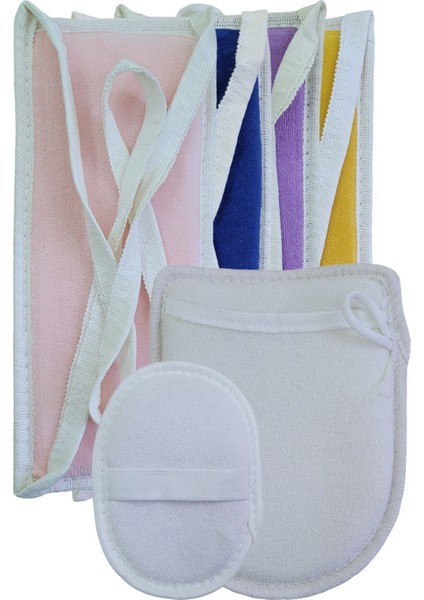 Doğal Kabak Lifi Uzun Sırt + Eldiven + Oval, Banyo Kesesi, Organik, Cilt Bakımı fırsatları