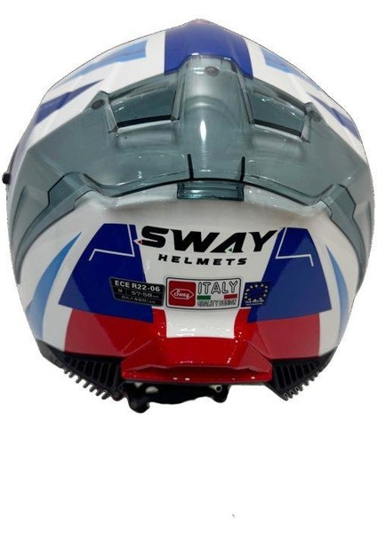 865 Tıtan White Blue Red Kask indirimleri