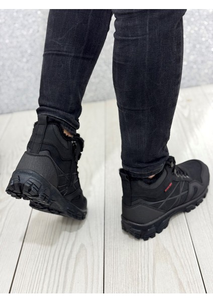 Siyah Içi Kürklü Bağcık Detaylı Unisex Bot modelleri