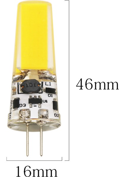 5 Adet 12 Volt 9 Watt G4 LED Ampül Sarı Işık (Gün Işığı)