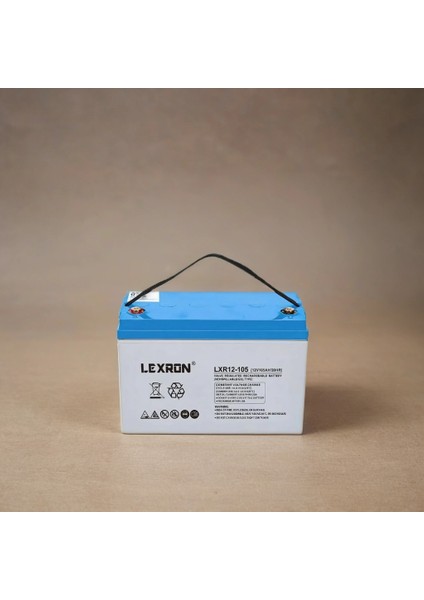 Lexron 12V 100AH Jel Akü Solar Güneş Deep Cycle (Yeni Üretim)