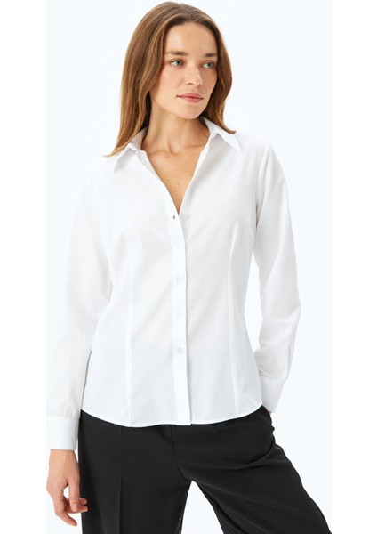 Uzun Kollu Slim Fit Klasik Poplin Gömlek