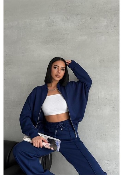 Kadın Oversize Likralı Eşofman Takımı DPNBG001