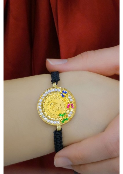 Ipli Çeyrekli 8 Ayar Bileklik