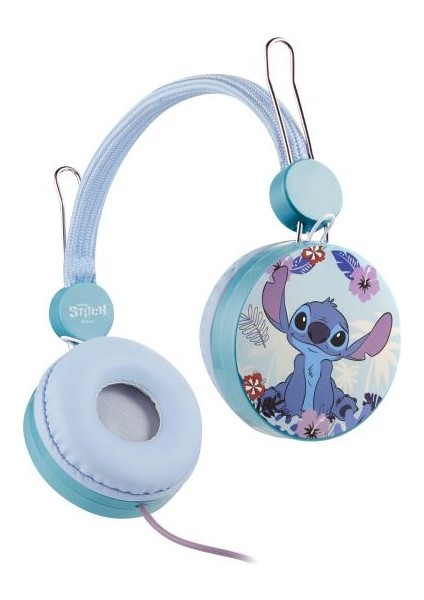 Disney Stitch Kablolu Kulaklık Çocuk Kulaklığı Lisanslı Hediye Stıckerlı DY-10903-ST