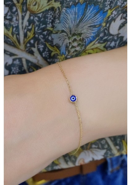 Nazar Boncuklu Bileklik 14 Ayar