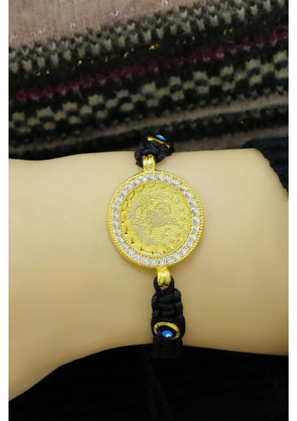 Tuğralı Nazar Boncuklu Ipli Bileklik modelleri