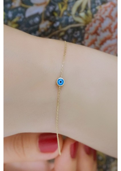 Nazar Boncuklu Bileklik 14 Ayar fiyatları