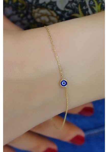 Nazar Boncuklu Bileklik 14 Ayar modelleri