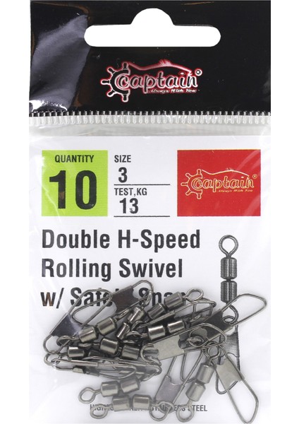 5037 Double Fırdöndülü Speed Klips 10'lu Paket Black Nikel