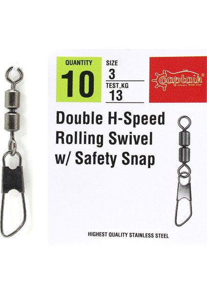 5037 Double Fırdöndülü Speed Klips 10'lu Paket Black Nikel