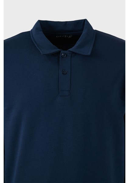 Streç Pamuklu Regular Fit Düğmeli Polo Yaka Sweat Erkek Sweat 5905727