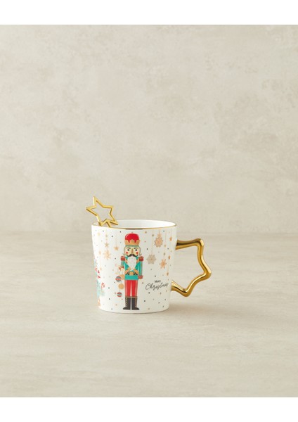 Stary Soldier New Bone China Kaşıklı Kupa 360 ml Kırmızı - Yeşil fiyatları