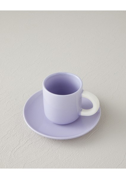 Softy New Bone China 8 Parça 4 Kişilik Kahve Fincan Takımı 100 ml Renkli