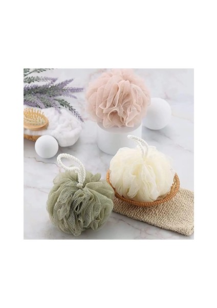 Banyo Lifi Yumuşak Top Lif Naturel Ponpon Banyo Lifi 35 Gr Yumuşak Banyo Lifi