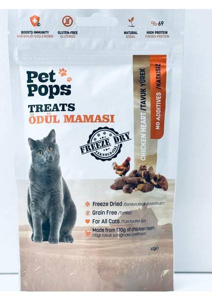 Treats Tavuk Yürek Kedi Ödül Maması 40 gr