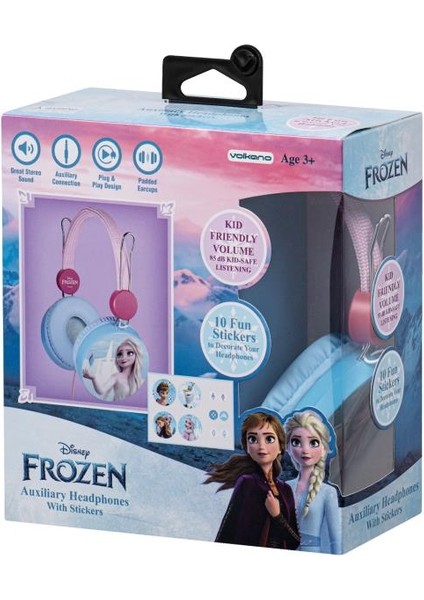 Disney Frozen Karlar Ülkesi Kablolu Kulaklık Çocuk Kulaklığı Lisanslı Hediye Stıckerlı DY-10903-FR3