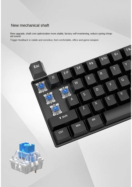 Ziyoulang T60 Rgb Mekanik Yeşil Kutu Mekanik Oyuncu Klavyesi fiyatları