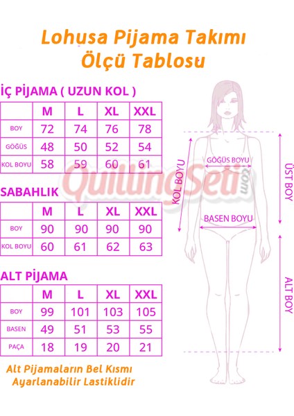 Renk Seçenekli Dantel Detaylı Sabahlıklı 3lü Lohusa Pijama Takımı - 3427