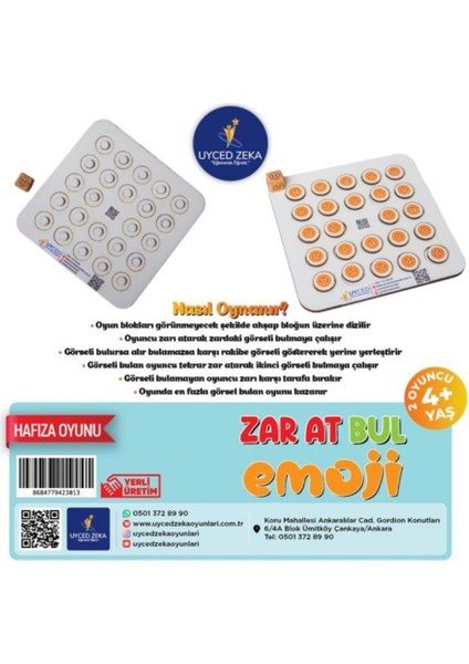 Zar At Bul Emoji Hafıza Oyunu