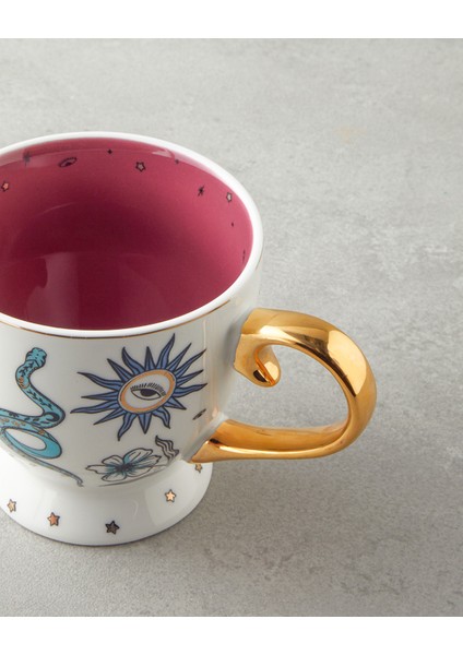 English Home Talisman Snake New Bone China Kupa 460 ml Beyaz