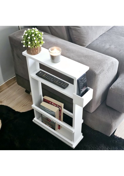 Yan Sehpa Özel Tasarım Telefon Koymalık Dergilik Koltuk Yanı Dekoratif Sehpa MDF modelleri
