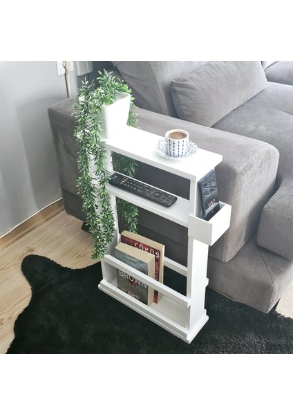 Yan Sehpa Özel Tasarım Telefon Koymalık Dergilik Koltuk Yanı Dekoratif Sehpa MDF fırsatları