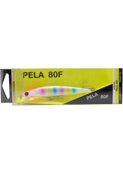 3442 Pela 80 mm Floating 6 gr Kurşun Arkası Maket Balık