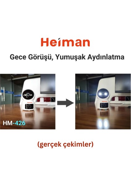 HM-426 Çift Kameralı Wifi Ptz Gece Görüşlü Bebek Kamerası