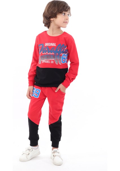 Erkek Çocuk 69 Baskılı Içi Pamuklu Eşofman Takım