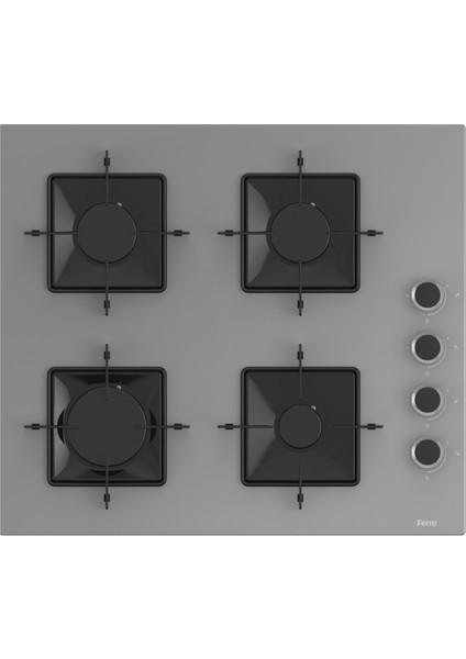 Elegance Plus Gri Cam 3'lü Ankastre Set ( XE61CPR-SS208-D079 )
