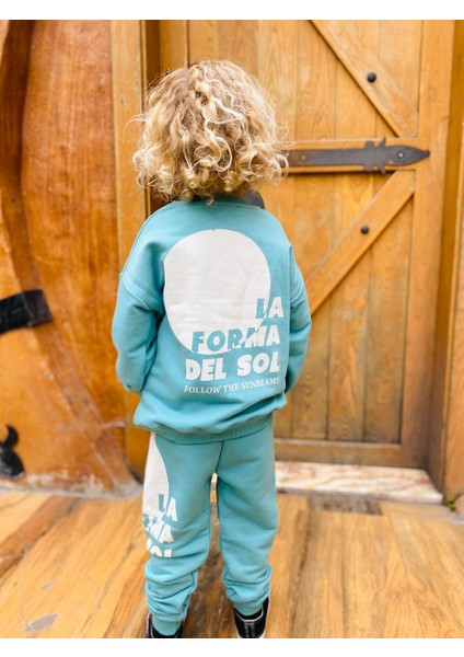Yeni Sezon Erkek Çocuk Baskılı Pamuklu 3 Iplik Şardonsuz Sweatshirt ve Eşofman Alt-Üst Takım fiyatları