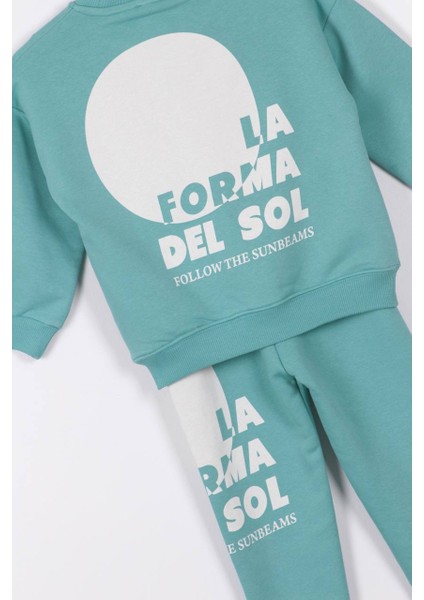 Yeni Sezon Erkek Çocuk Baskılı Pamuklu 3 Iplik Şardonsuz Sweatshirt ve Eşofman Alt-Üst Takım indirimleri