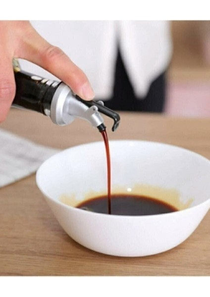 3 Adet Kapaklı Şişe Ucu Servis Aparatı Damlalık Yağdanlık Tıpa