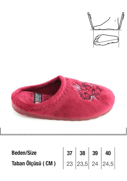 Kadın Kışlık Çiçek Desenli Ev Bahçe Gondol Terlik fiyatları