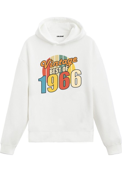 Best Of Vintage 1966 Limited Edition Kapşonlu Doğum Günü Hediyesi Vintage Tasarım Sweatshirt Hoodie