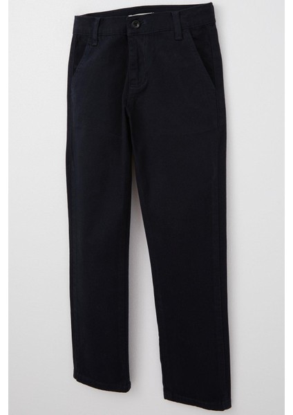 Erkek Çocuk Pantolon Gabardin Basic 8-14 Yaş, Lacivert