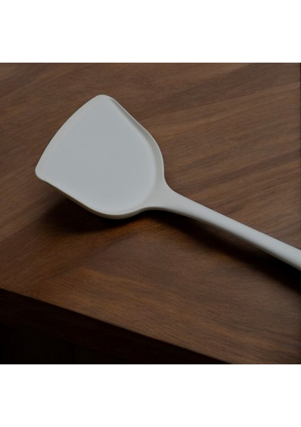 Silikon Yumurta ve Krep Spatulası - 32 cm Krem Renkli Özel Seri