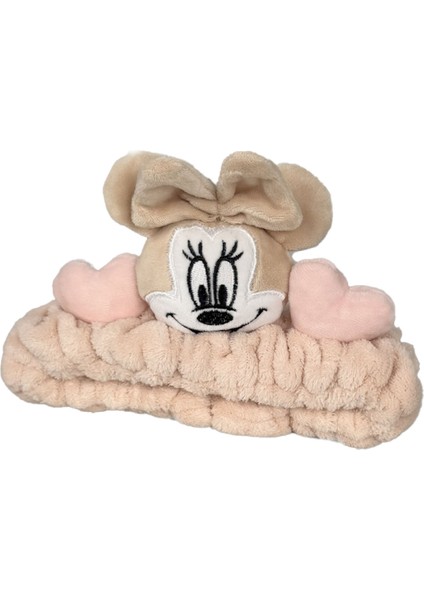 Minnie Mouse Peluş Bandana Makyaj Spa Saç Bandı Krem fiyatları