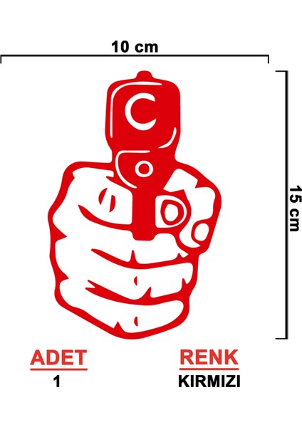 Silah Sticker - Tabanca Sticker - Oto Sticker - Araba Sticker - Araç Sticker - Cam Sticker modelleri
