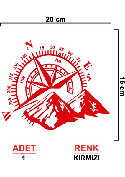 Pusula Sticker Model 3 - Oto Sticker - Araba Sticker - Araç Sticker - Araba Aksesuar - Kaput Sticker