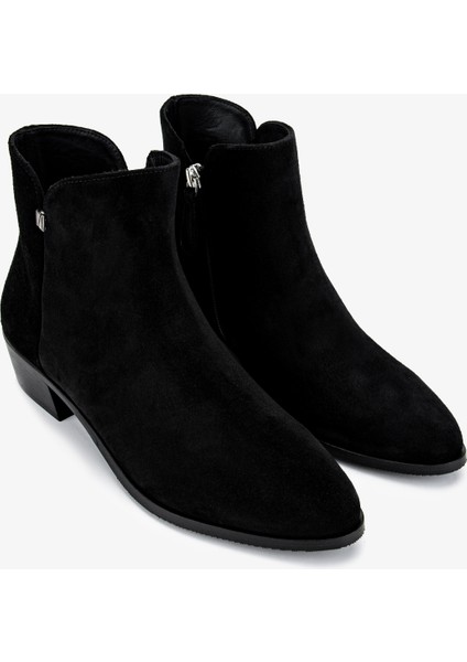 Kadın Deri Siyah Süet Topuklu Bot 1029 10 Bn Bot SK24-25 Sıyah Suet fiyatları