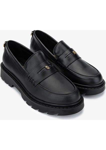 Kadın Hakiki Deri Siyah Deri Loafer Ayakkabı 926 24111 Bn Ayk SK24-25 Sıyah Dr fiyatları