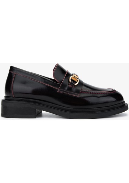 Kadın Bordo Loafer Ayakkabı 858 01 Bn Ayk SK24-25 Bordo Acma
