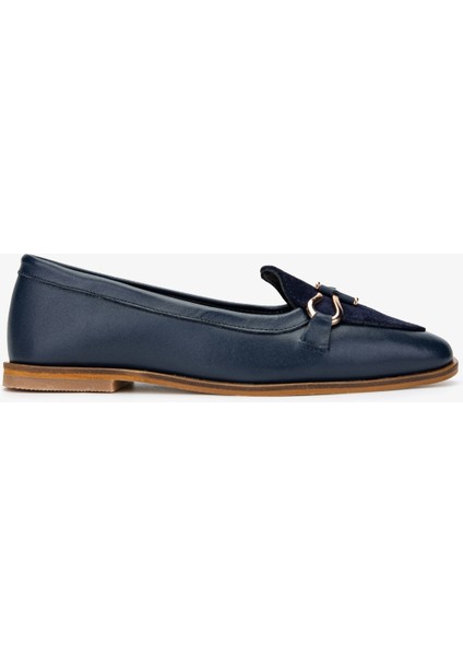 Kadın Lacivert Loafer Ayakkabı 961 01 Bn Ayk SK24-25 Lacı Dr