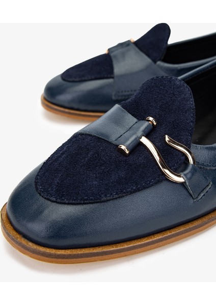 Kadın Lacivert Loafer Ayakkabı 961 01 Bn Ayk SK24-25 Lacı Dr