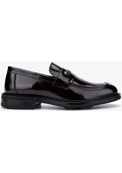 Erkek Deri Bordo Loafer Ayakkabı 998 4243 Erk Ayk SK24-25 Bordo Acma